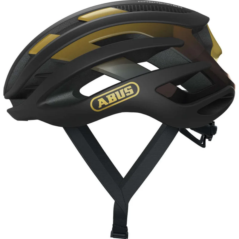 Vendita Finale Abus Airbreaker Strada Bicycle Helmet Black gold