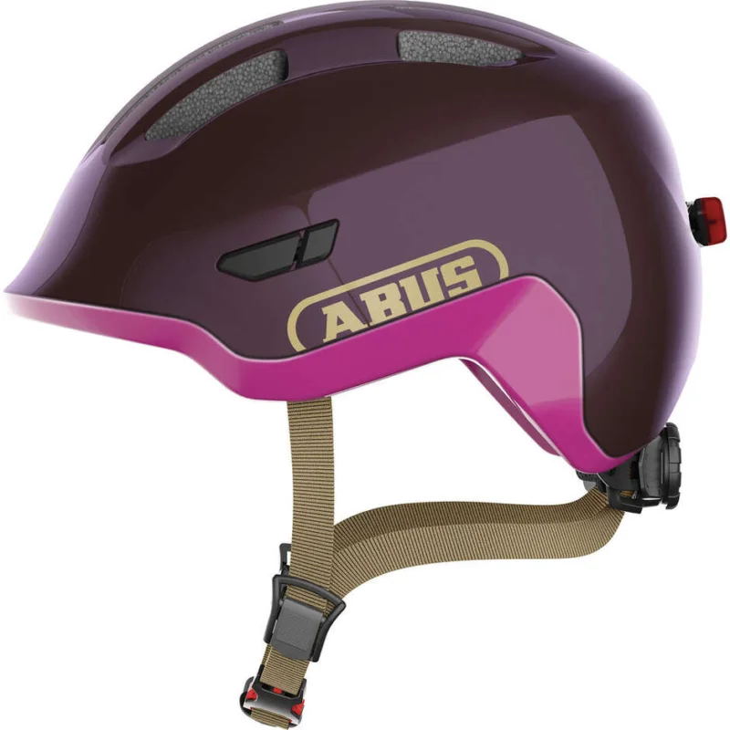 Abus Child Bike Helmet SMILEY 3.0 ACE LED Royal Purple Nuovo Arrivo