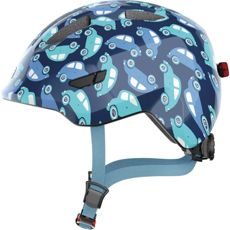 Vendita Finale Abus Child Bike Helmet SMILEY 3.0 LED Blue Car