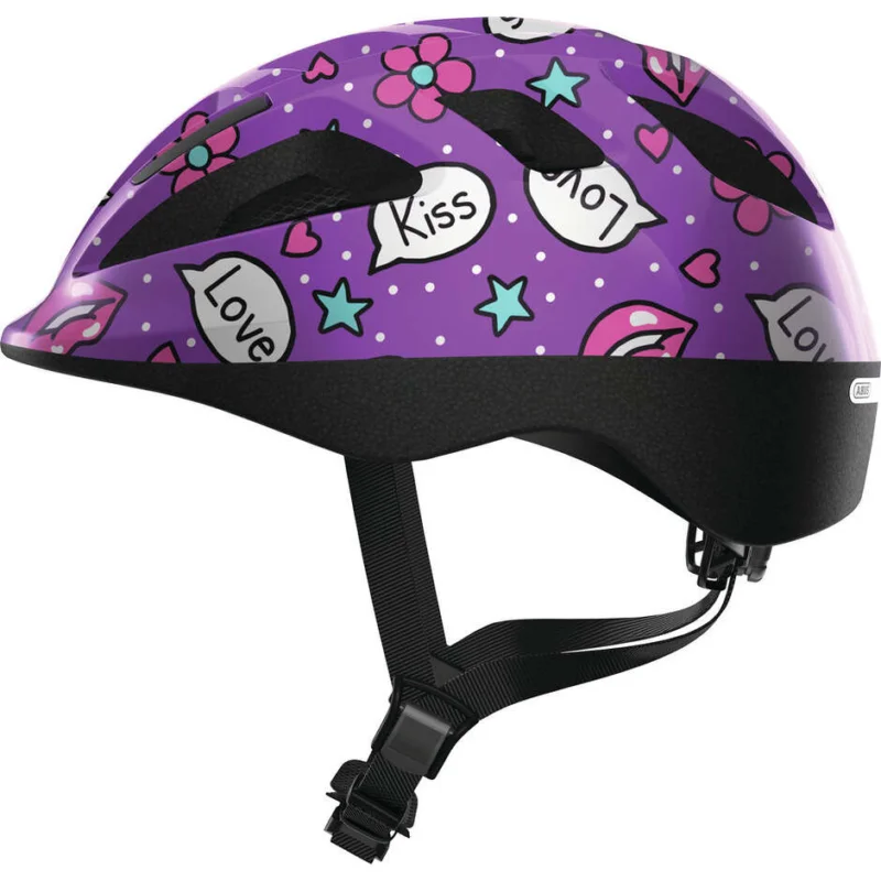 Super Prezzo Abus Child Bike Helmet SMOOTY 2.0 Purple Kisses