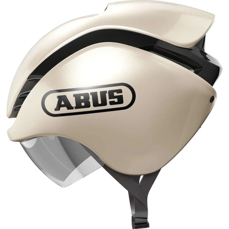 Abus GAMECHANGER TRI Champagne Gold Bike Helmet Spedizione Espresso