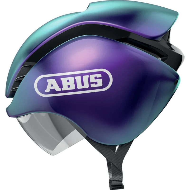 Subito Disponibile Abus GAMECHANGER TRI Flip Flop Purple Bike Helmet