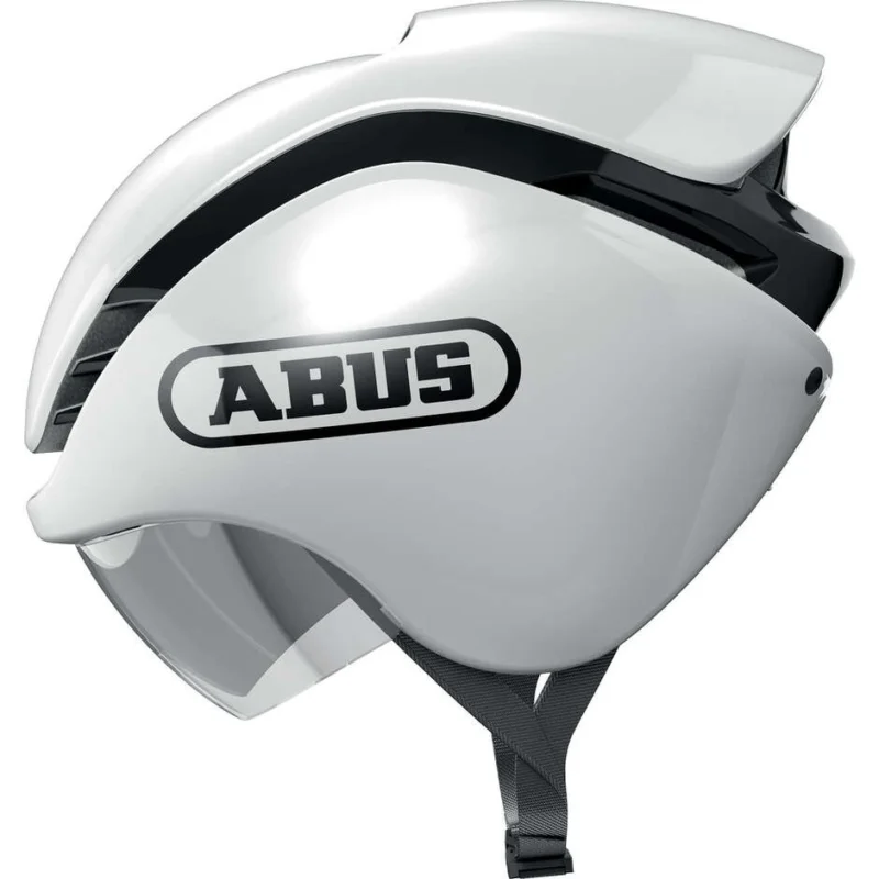 Abus GAMECHANGER TRI Shiny White Bike Helmet Scelto Dai Clienti