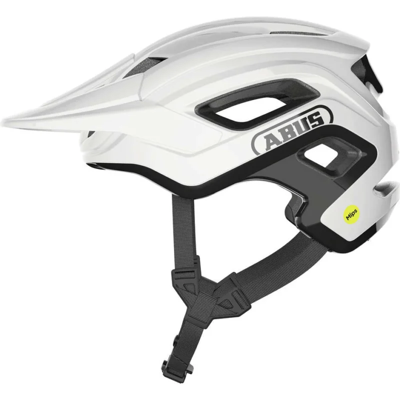 Abus MTB Bike Helmet CLIFFHANGER MIPS Shiny White Offerta Limitata