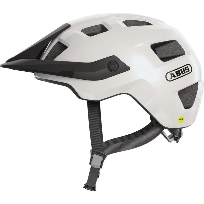 Nuova Collezione Abus MTB MOTRIP MIPS Shiny White Bike Helmet