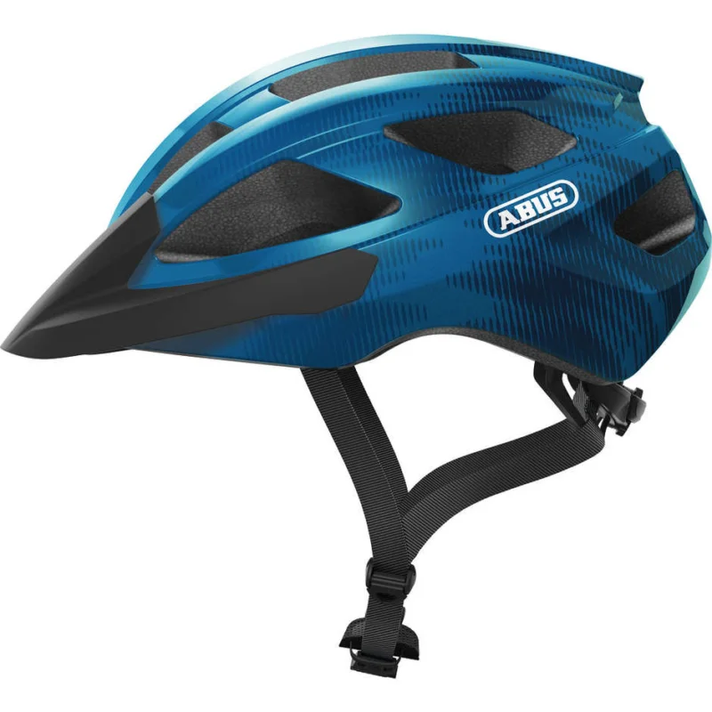 Abus Road All Round Macator Bicycle Helmet Blue Chrome Scelto Dai Clienti