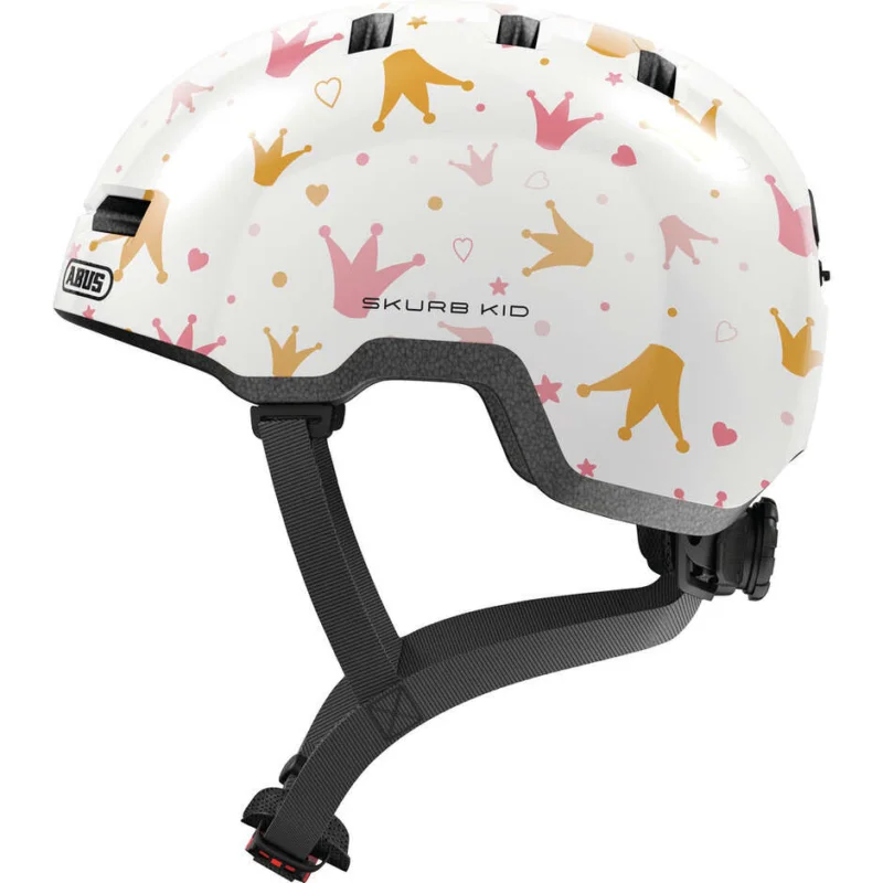 Abus SKURB KID White Crowns Child Bike Helmet Promo Stagionale