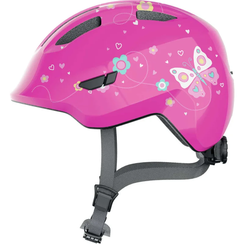 Abus SMILE 3.0 Children's Bicycle Helmet Pink Butterflies Scelto Dai Clienti