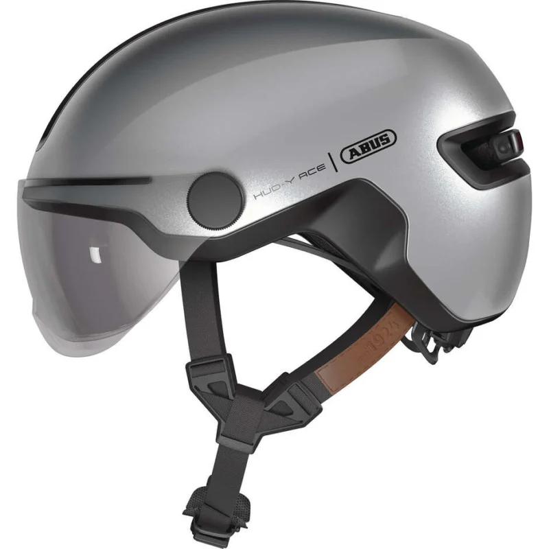 Promozione Esclusiva Abus Urban HUD-Y ACE Gleam Silver Bike Helmet