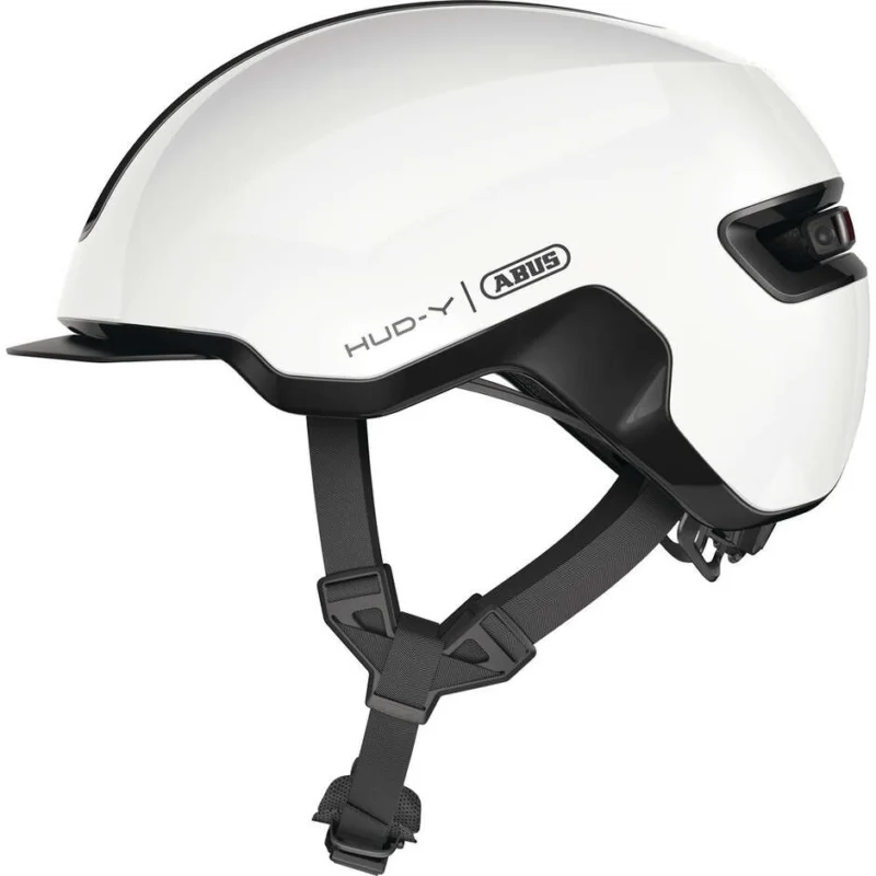 Abus Urban HUD-Y Shiny White Bike Helmet Compra Adesso