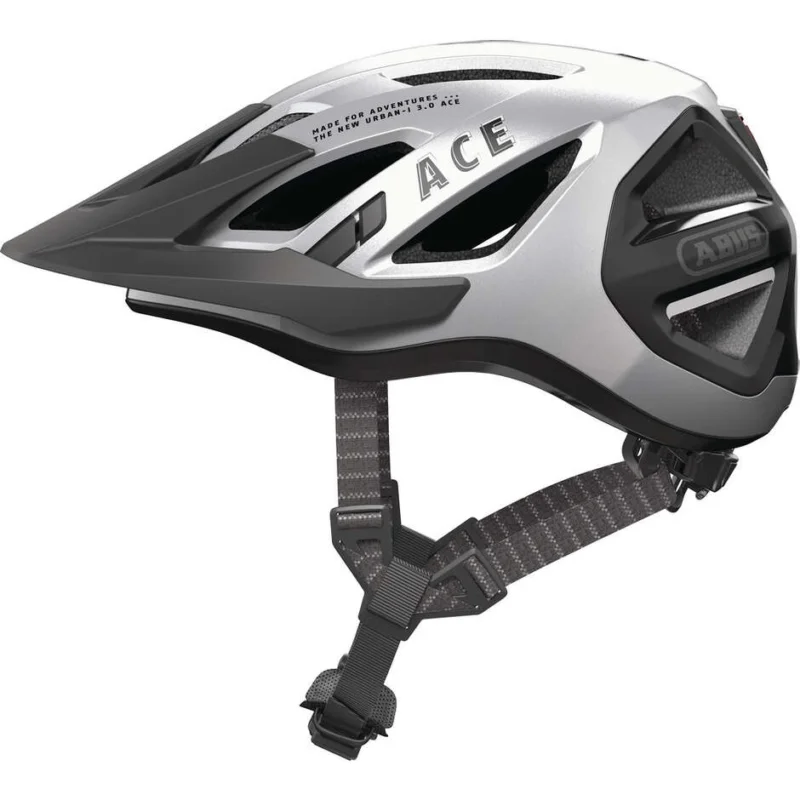 Abus Urban URBAN-I 3.0 ACE Gleam Silver Bike Helmet Offerta Limitata
