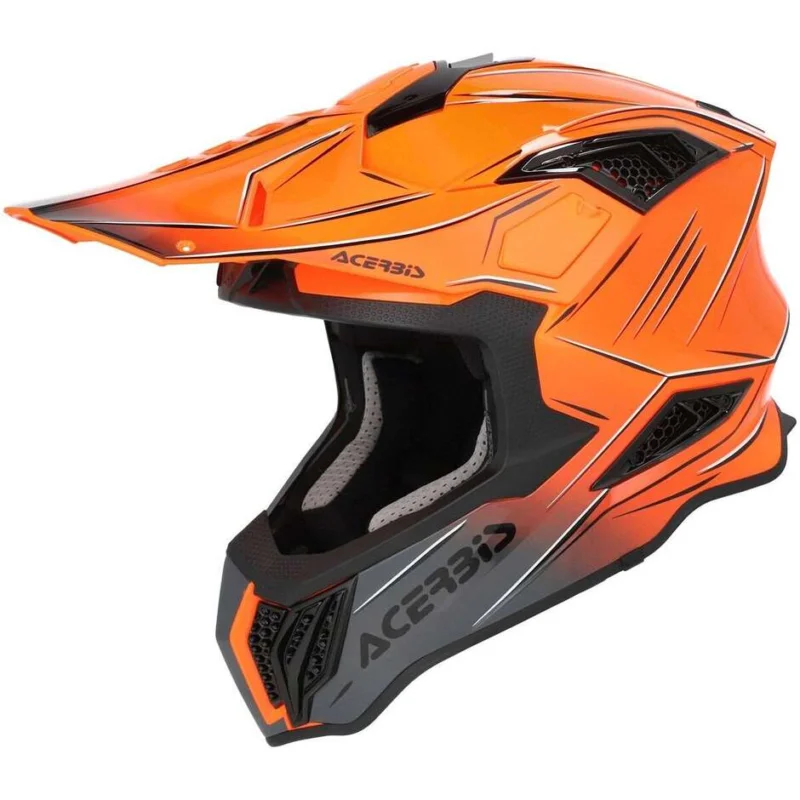 Popolare Acerbis AIRSTRIKE-X Orange Grey Cross Enduro Motorcycle Helmet