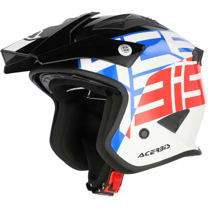 Compra Adesso Acerbis Aria 2206 Graphic Jet Motorcycle Helmet White Blue Red