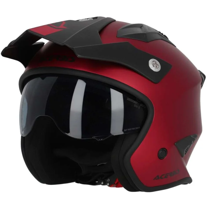 Direttamente Dal Produttore Acerbis ARIA METALLIC Red Motorcycle Jet Helmet