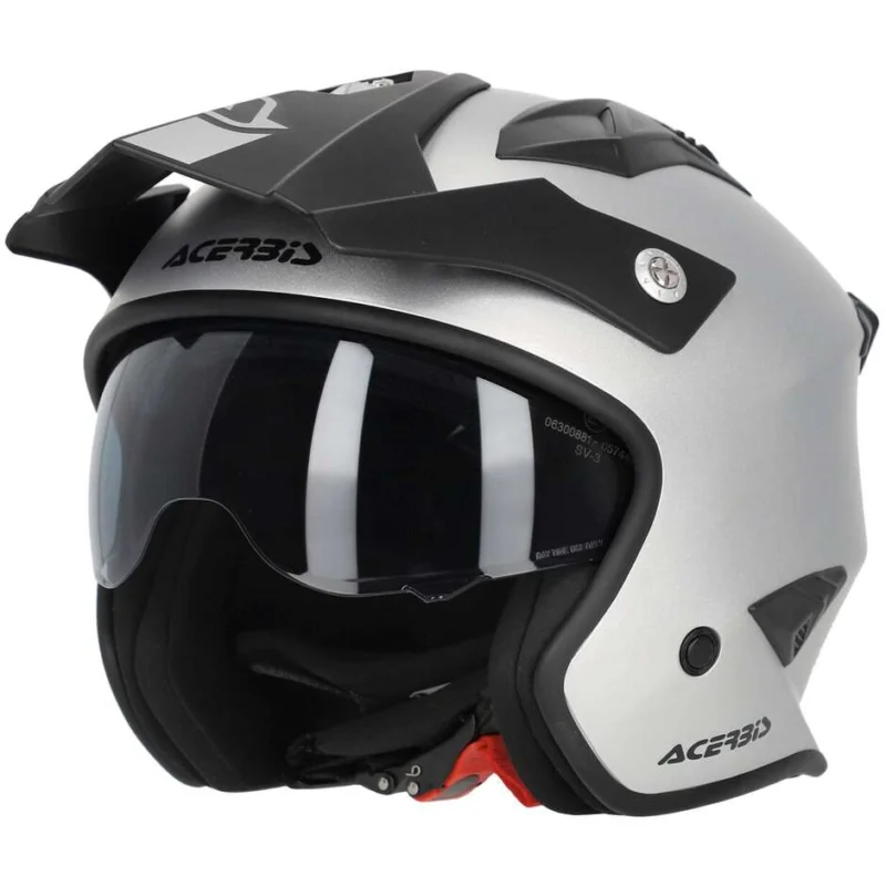 Acerbis ARIA METALLIC Silver Motorcycle Jet Helmet Compra Adesso