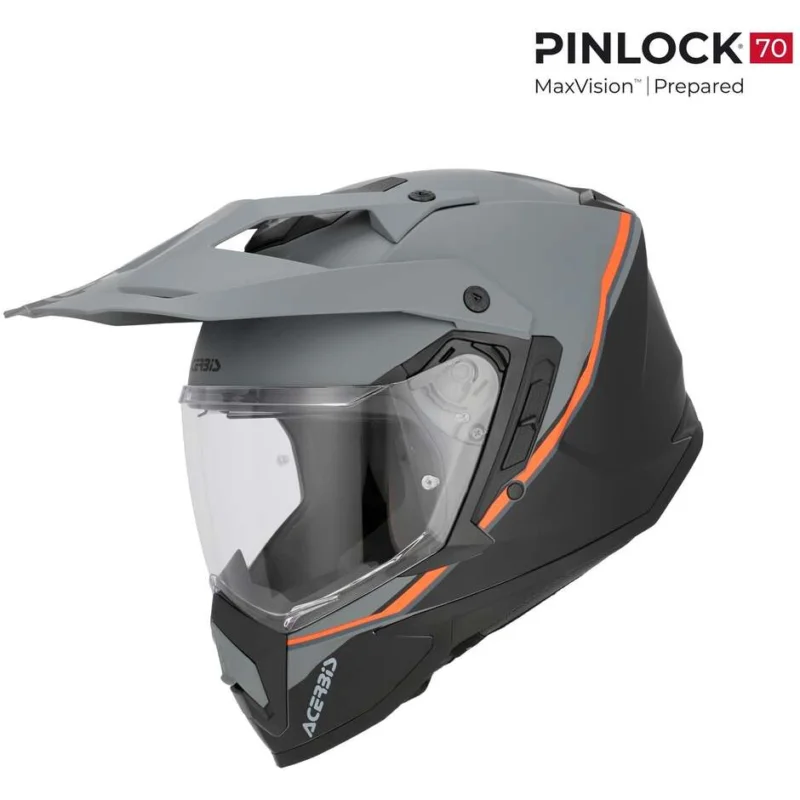 Promozione Esclusiva Acerbis ASSAULT Adventure Motorcycle Helmet Black Orange Fluo