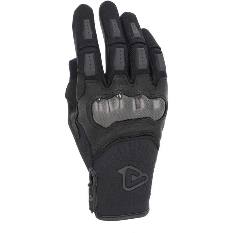 Acerbis CE Carbon G 5.0 Motorcycle Gloves Black Spedizione Gratuita