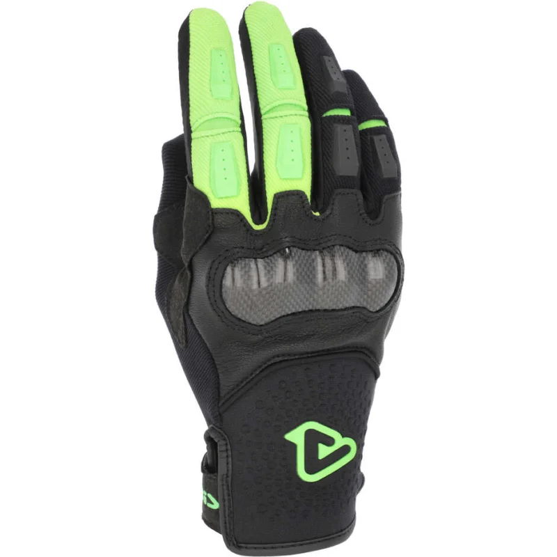 Acerbis CE Carbon G 5.0 Motorcycle Gloves Black Green Economico