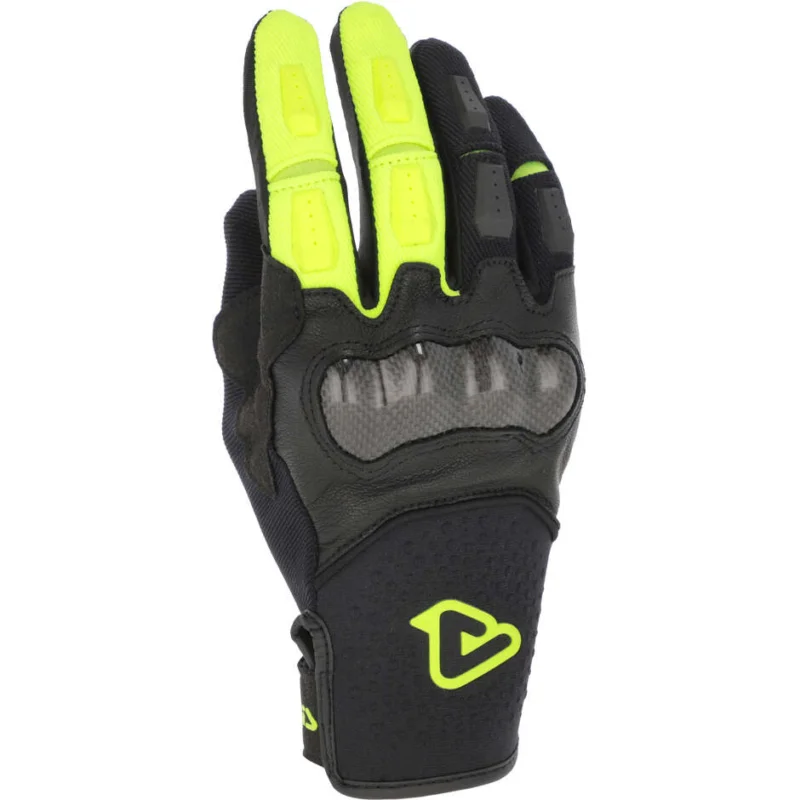 Acerbis CE Carbon G 5.0 Motorcycle Gloves Black Yellow A Buon Prezzo