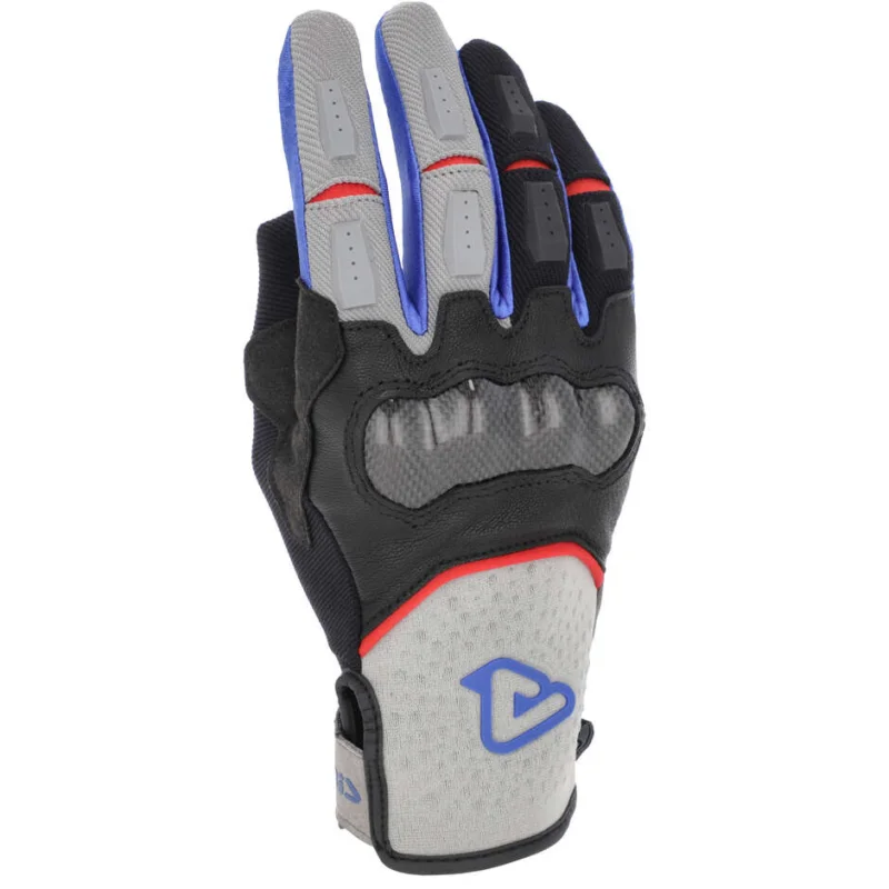 Acerbis CE Carbon G 5.0 Motorcycle Gloves Grey Blue Compra Oggi Stesso