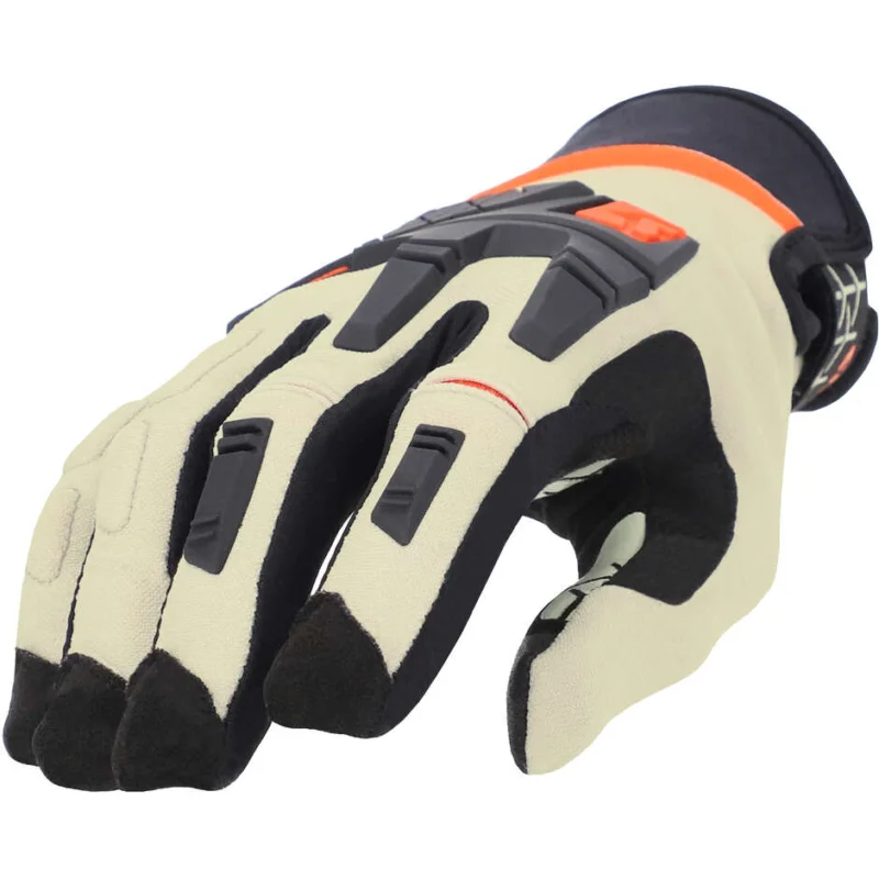Acerbis CE X-ENDURO Cross Enduro Motorcycle Gloves Beige Black Offerta Del Giorno