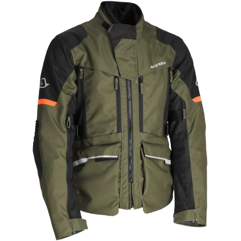 Promozione Esclusiva ACERBIS CE X-ROVER Green Orange Touring Motorcycle Jacket