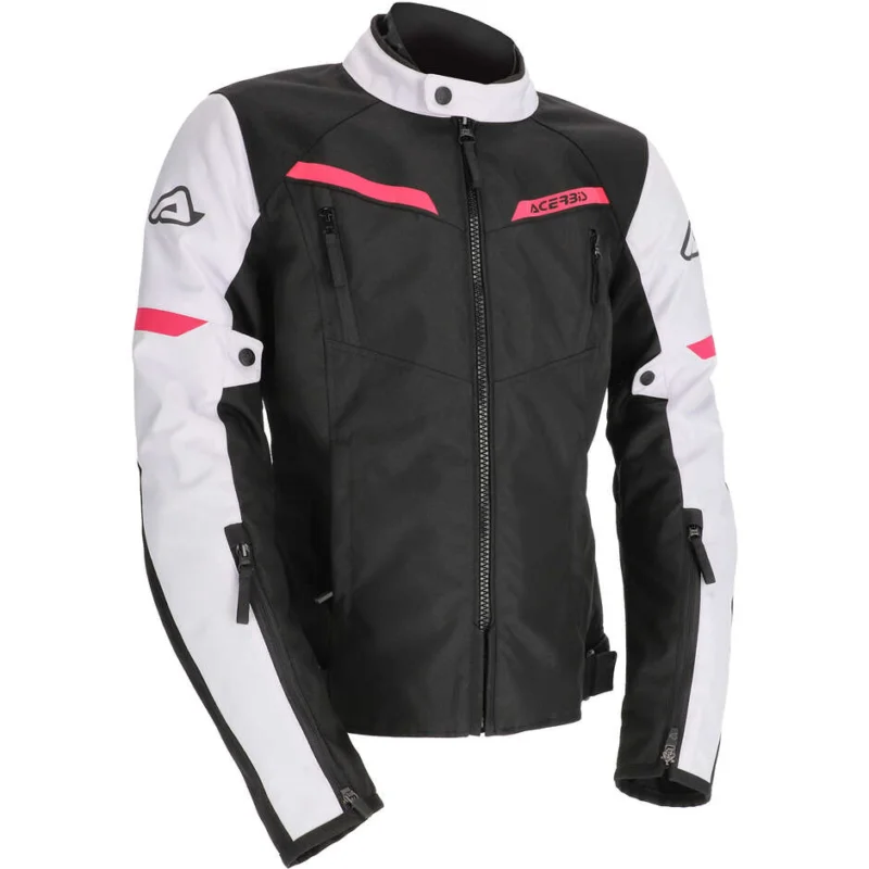 Acerbis CE X-STREET LADY Women's Motorcycle Jacket Black Pink Di Tendenza