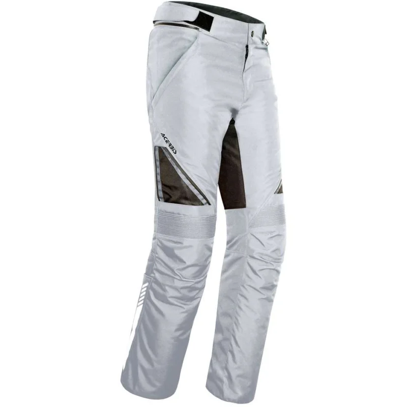 Acerbis CE X-TOUR Light Gray Fabric Motorcycle Pants Super Prezzo