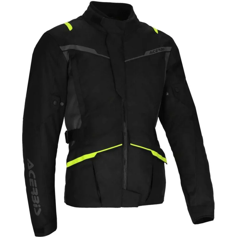 Reso Gratuito ACERBIS CE X-TRAVEL Technical Motorcycle Jacket Black Yellow