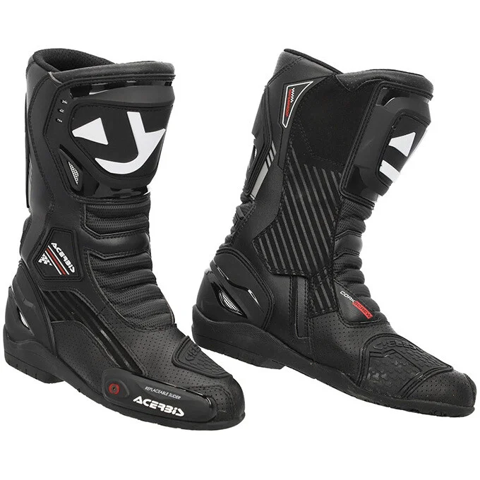 Offerta Speciale Acerbis Corkscrew Pista Black Motorcycle Racing Boots