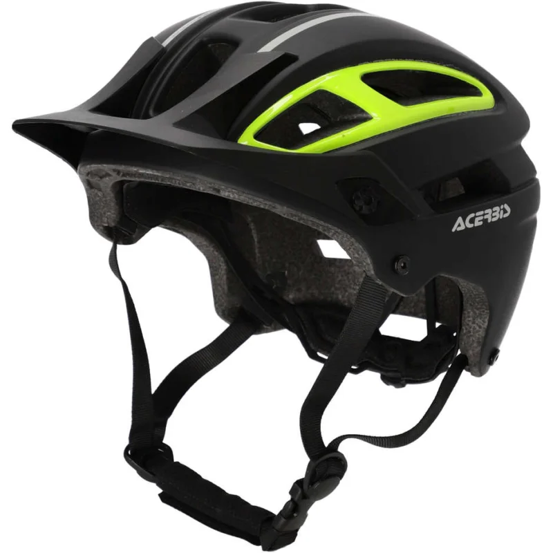Acerbis DOUBLEP MTB Bike Helmet Black Yellow Fluo Super Prezzo
