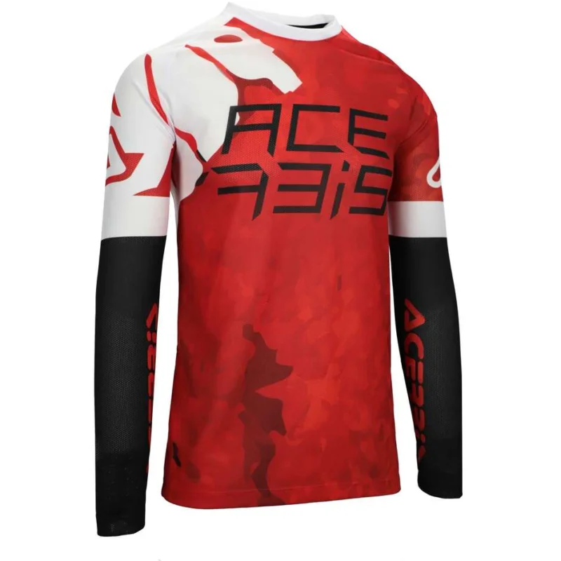 ACERBIS J-WINDY VENT WATERMARK Motocross Enduro Jersey Red White Ultimissimo Modello