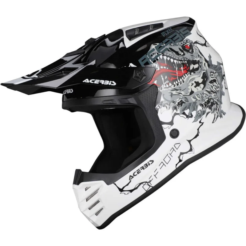 Reso Gratuito ACERBIS Kids PROFILE JUNIOR Motocross Enduro Helmet White Black