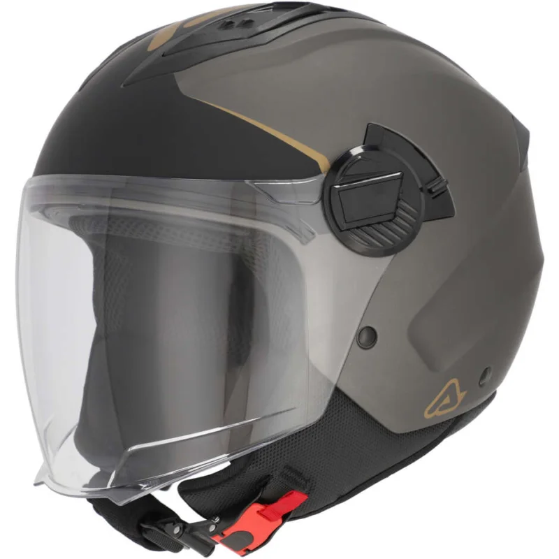 Acerbis Levante Jet Motorcycle Helmet, Bronze Grey Spedizione Espresso