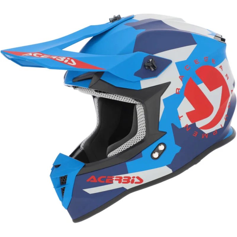 Nuovo Arrivo Acerbis LINEAR 2206 Blue Red 2 Cross Motorcycle Helmet