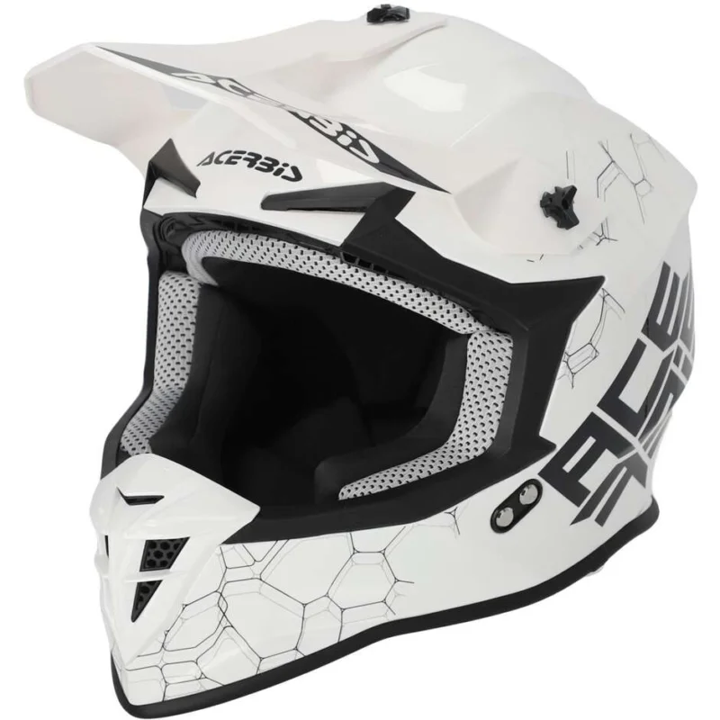 Acerbis LINEAR 2206 White Moto Cross Helmet Ultima Occasione
