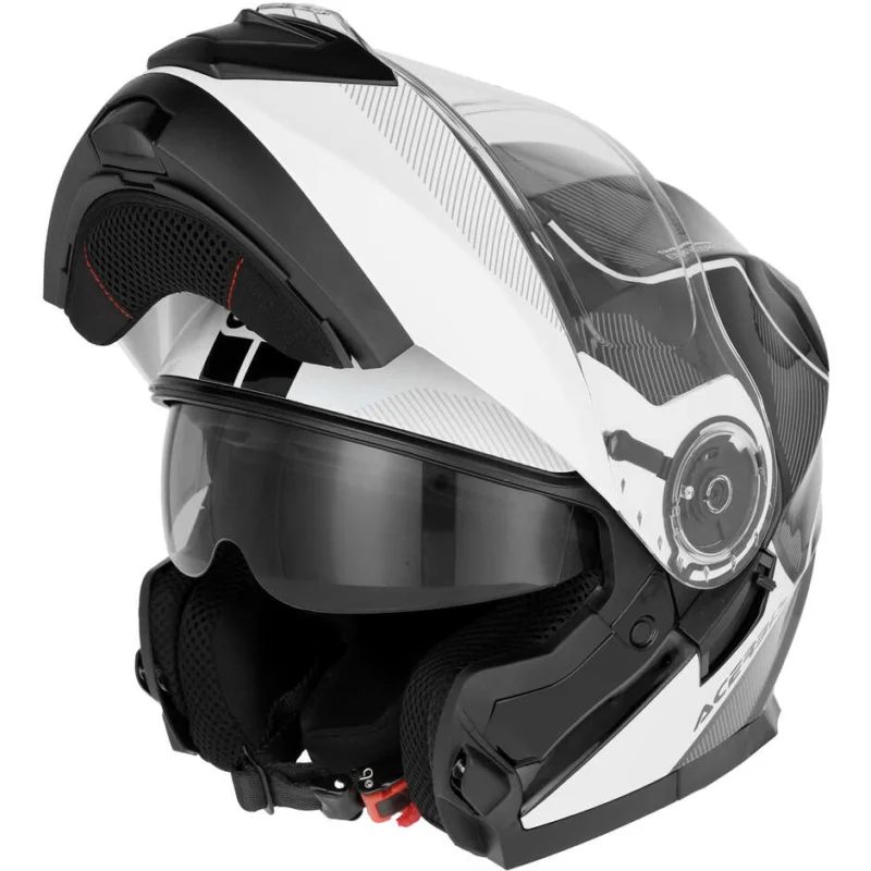Più Venduto Acerbis Modular Motorcycle Helmet Double Visor SEREL 22.06 Black White