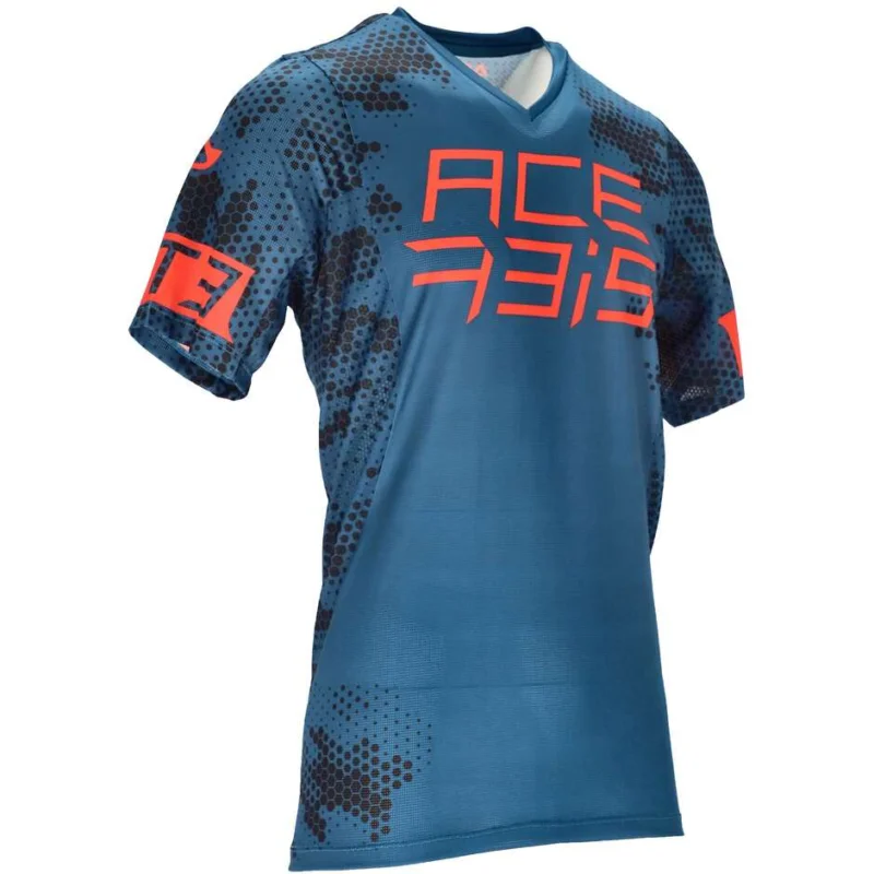 Economico Acerbis Mtb Motorcycle Jersey Model DRAKARIS Blue Black
