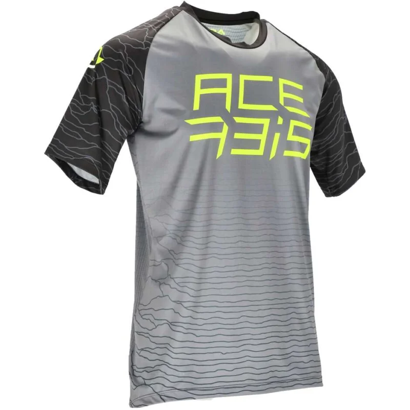 Acerbis Mtb Motorcycle Jersey Model FLEX HALO Gray Yellow Popolare