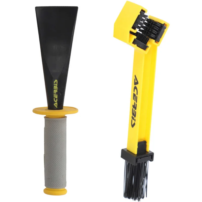 Acerbis Mud Remover Spatula + Chain Cleaning Brush Black Yellow Compra Online
