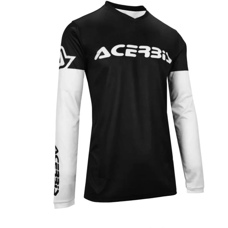 ACERBIS MX J-TRACK INC 2.0 Motocross Enduro Jersey Black White Prezzo Conveniente