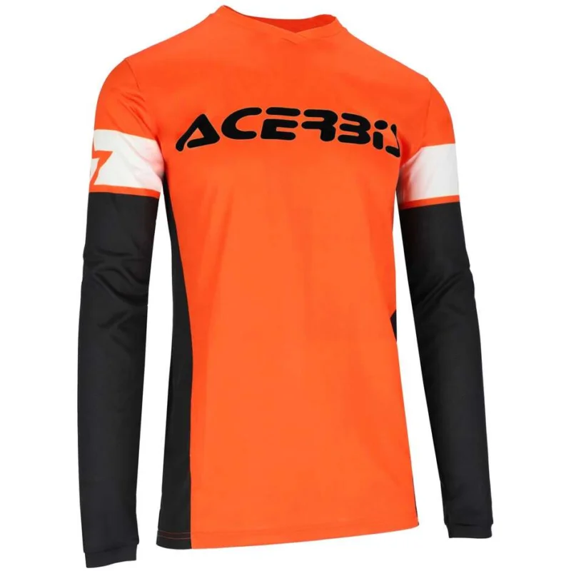 ACERBIS MX J-TRACK INC 2.0 Motocross Enduro Jersey Orange Black Occasione