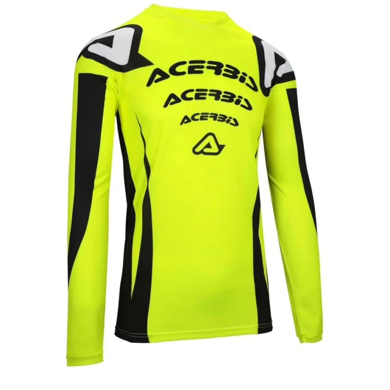 Popolare ACERBIS MX J-TRACK NASCAR Motocross Enduro Jersey Yellow Black