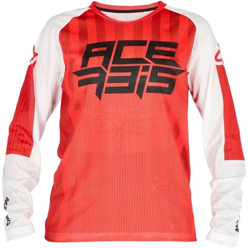 Acerbis MX-J WINDY FIVE VENTED Kid's MTB Motorcycle Jersey Red White Super Prezzo