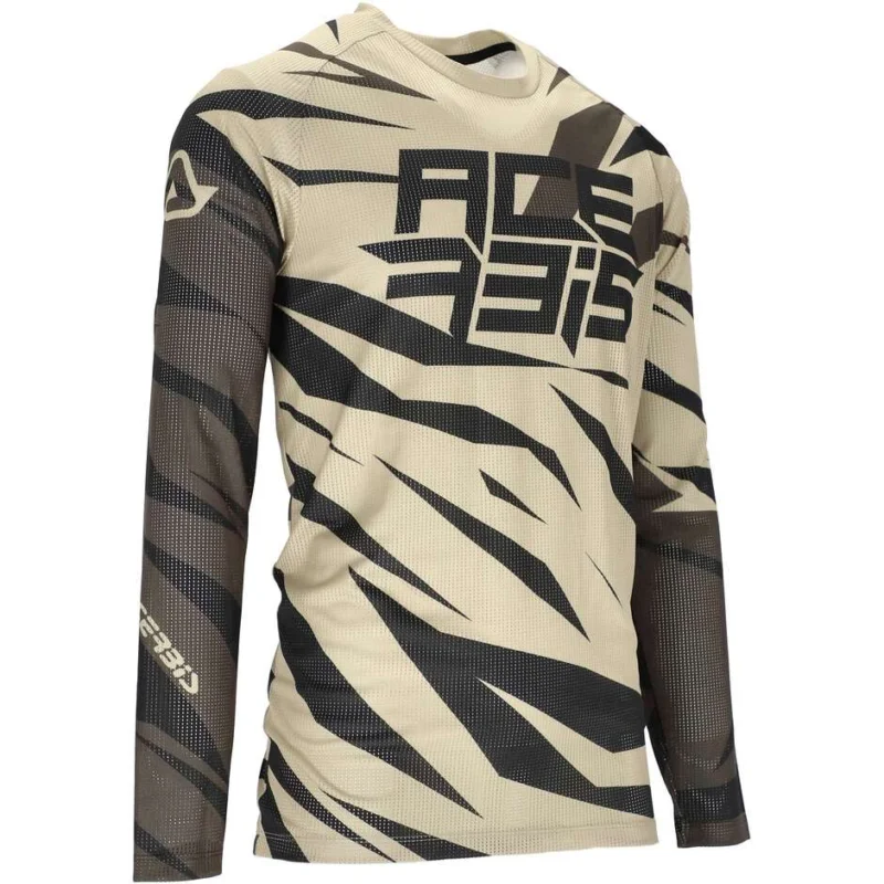Acerbis MX J-WINDY FOUR VENTED Mtb Motorcycle Jersey Beige Black Subito Disponibile