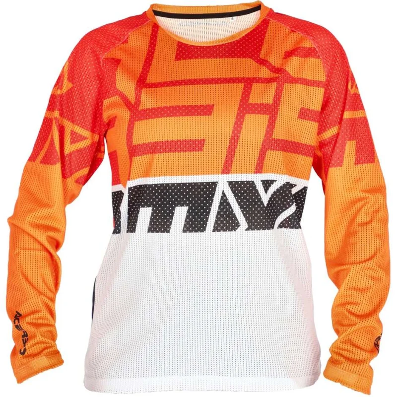 Nuovo Arrivo Acerbis MX-J WINDY FOUR VENTED Orange White MTB Motorcycle Jersey