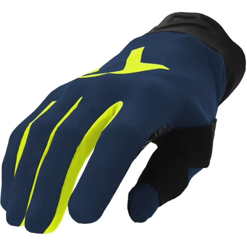 Acerbis MX LINEAR 2.0 Blue Yellow Cross Motorcycle Gloves Prezzo Conveniente