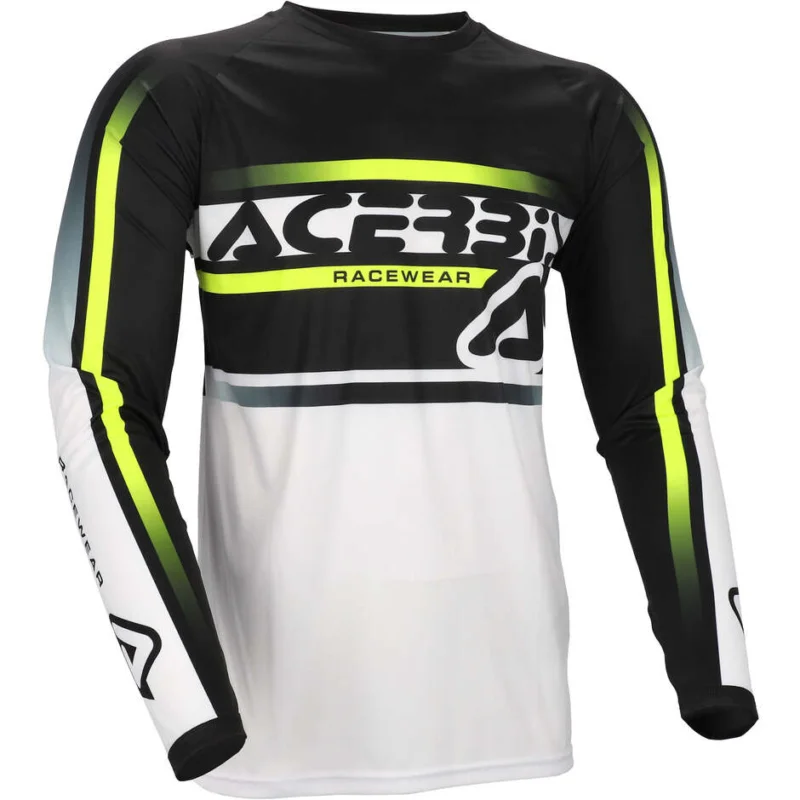Nuovo Arrivo ACERBIS MX LINEAR LUGO Motocross Enduro Jersey Black White