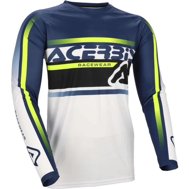 Vendita Finale ACERBIS MX LINEAR LUGO Motocross Enduro Jersey Blue Yellow
