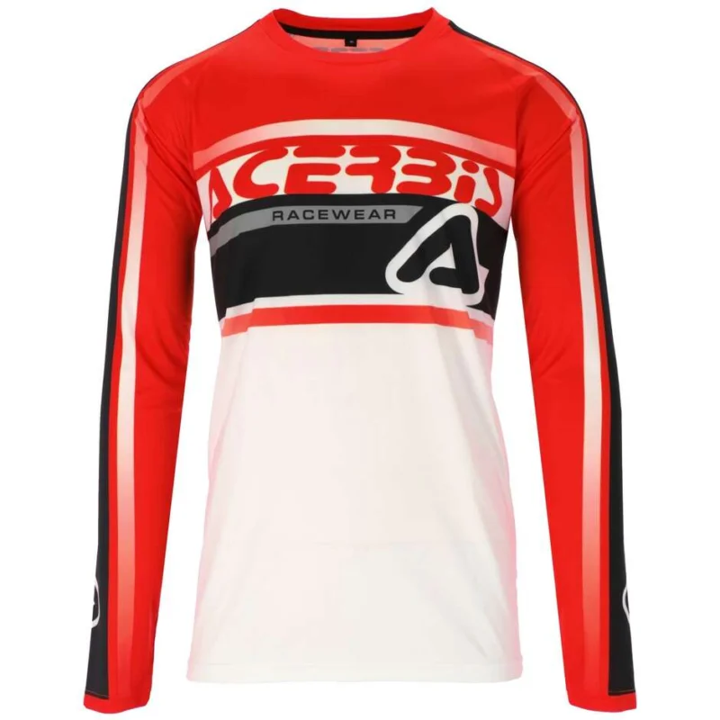 Offerta Limitata ACERBIS MX LINEAR LUGO Motocross Enduro Jersey White Red